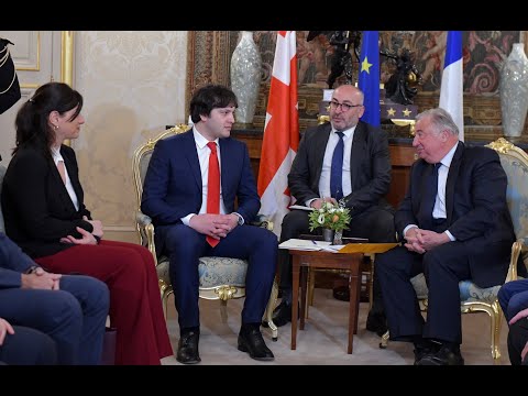 ირაკლი კობახიძის შეხვედრა საფრანგეთის რესპუბლიკის სენატის პრეზიდენტთან